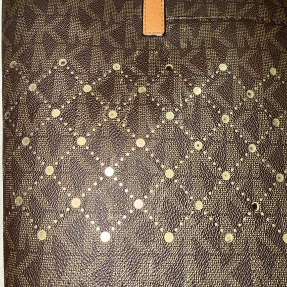 Michael Kors Signature Perforated Large Tote Handbag - Picture 5 of 6